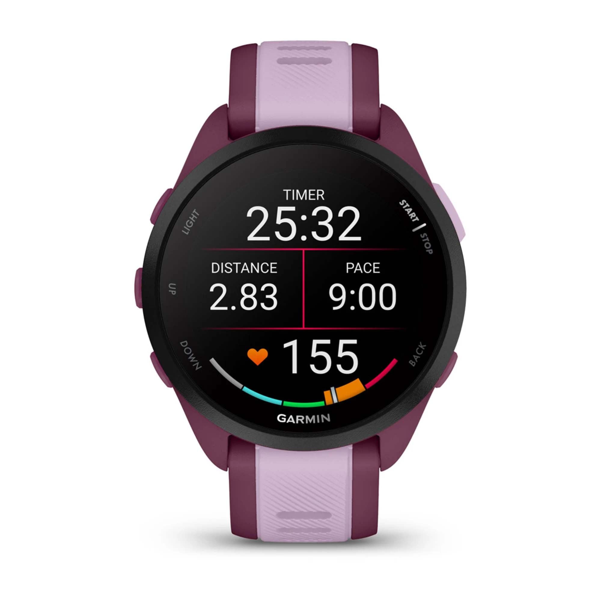 Garmin Unisex Forerunner 165 Music Smart Watch | BERRY/LILAC