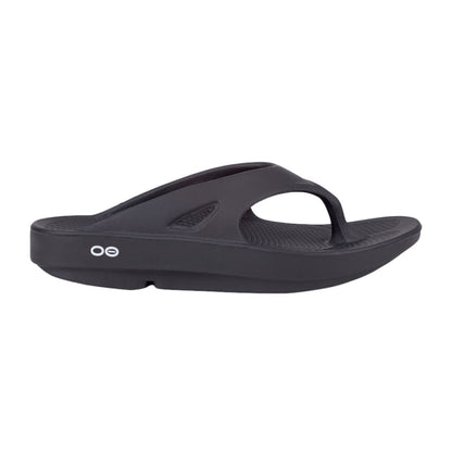 Oofos Unisex Oofos Thong Sandals Footwear Accessories in Black Color