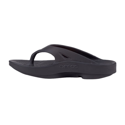 Oofos Unisex Oofos Thong Sandals Footwear Accessories in Black Color