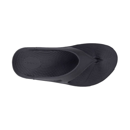 Oofos Unisex Oofos Thong Sandals Footwear Accessories in Black Color