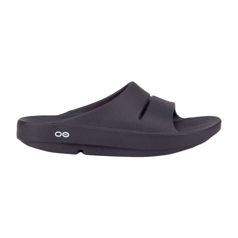 Oofos Unisex Oofos Slide Sandals Footwear Accessories in Black Color