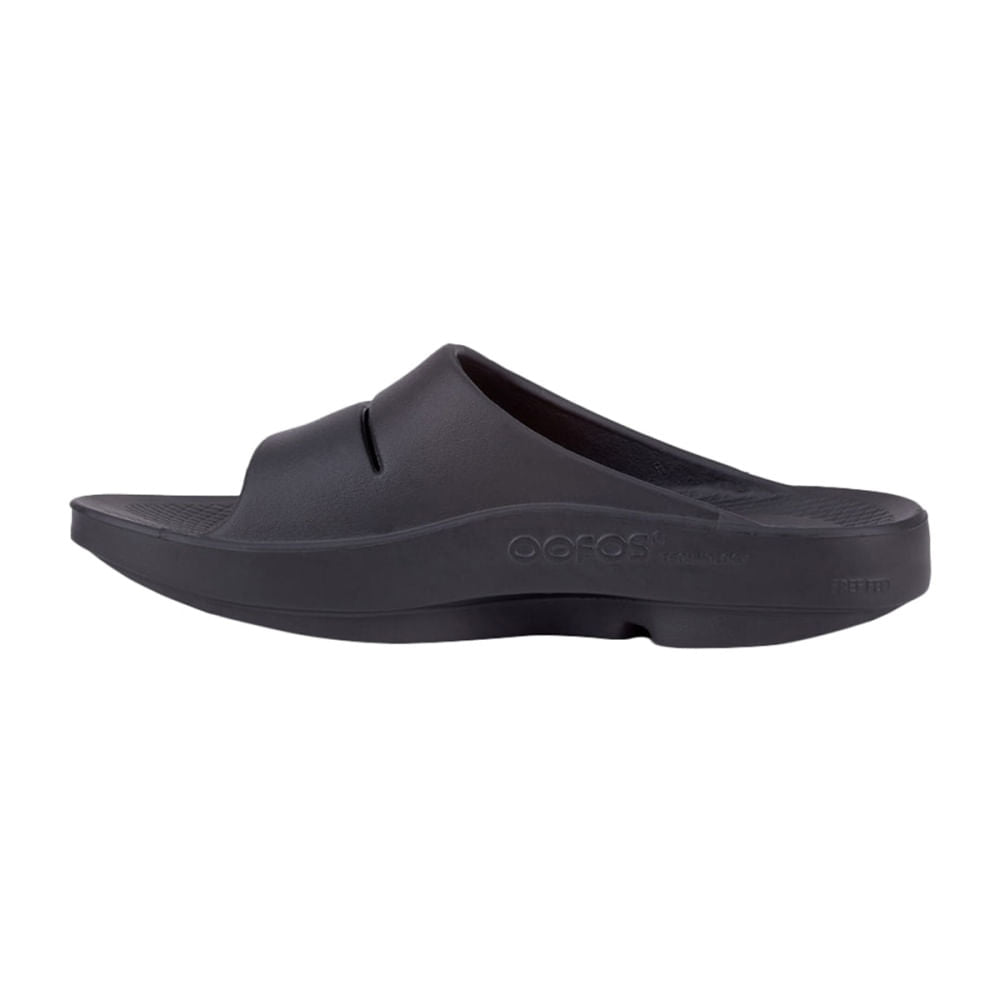 Oofos Unisex Oofos Slide Sandals Footwear Accessories in Black Color