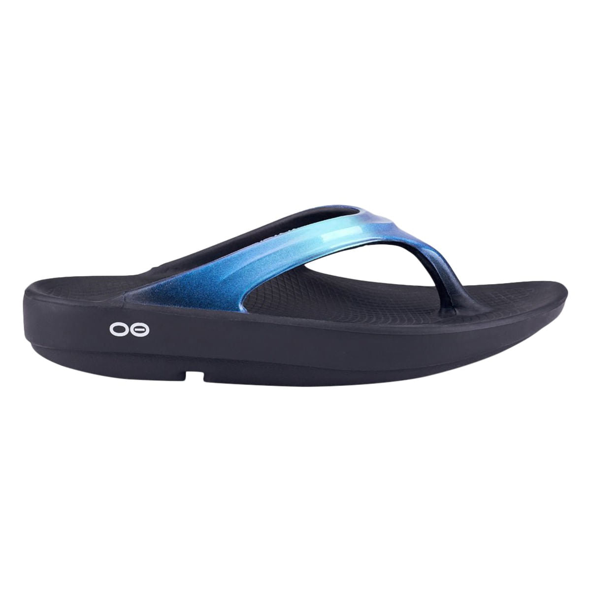 OOFOS OOLALA LUXE SANDAL | BLK/ATLANT