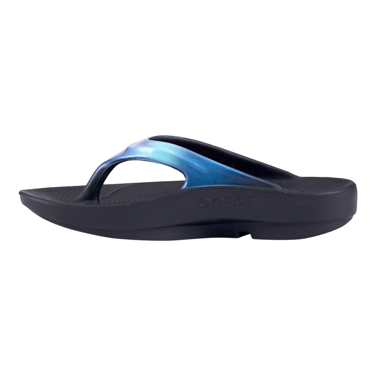 OOFOS OOLALA LUXE SANDAL | BLK/ATLANT