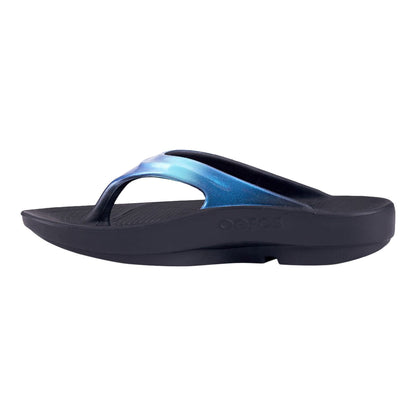 OOFOS OOLALA LUXE SANDAL | BLK/ATLANT