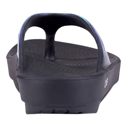 OOFOS OOLALA LUXE SANDAL | BLK/ATLANT