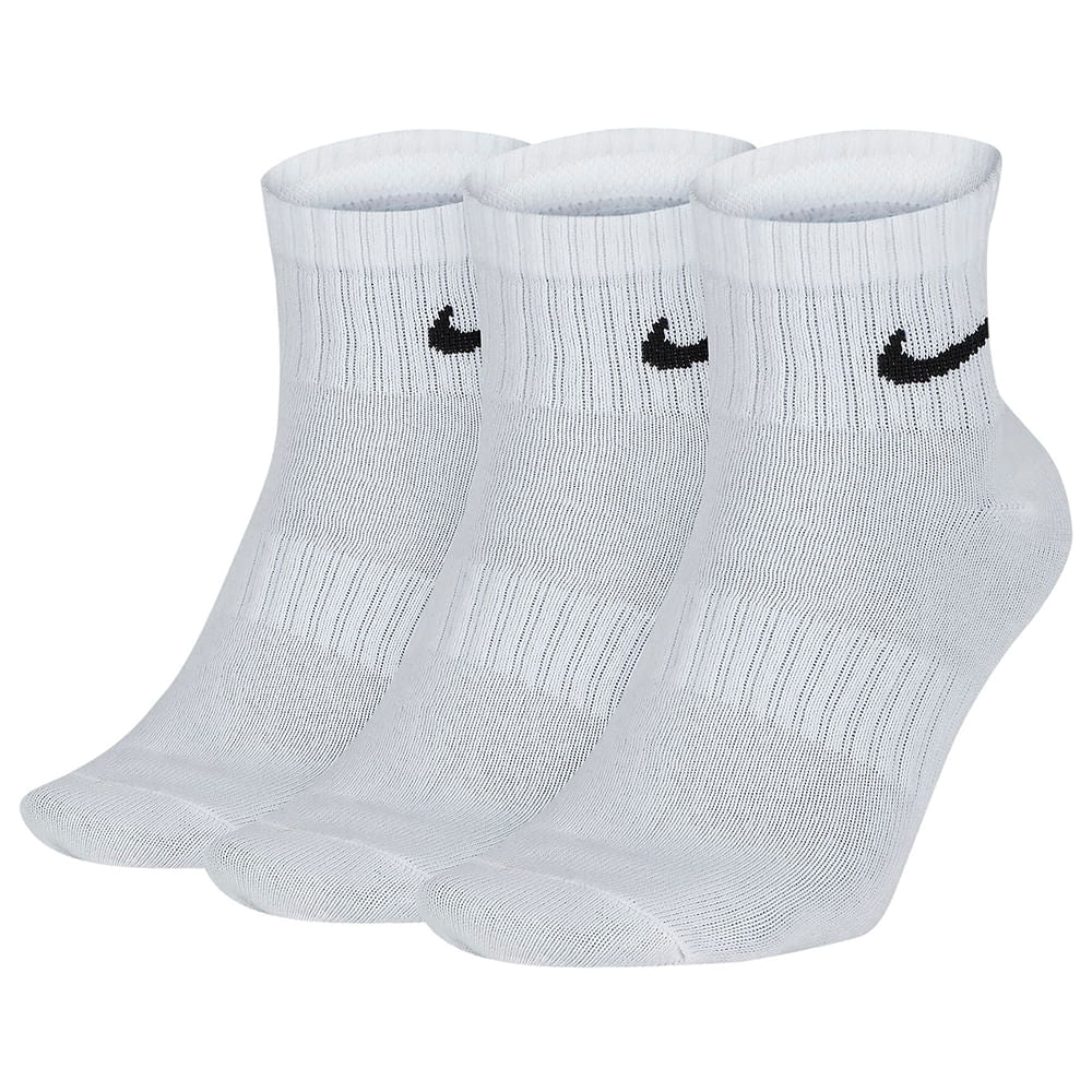 Nike Unisex 3Pk Cotton Cushion 1/4 So Socks in White Color