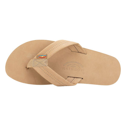 Rainbow Mens Premier/Classic Leather Flip-Flops in Brown Color