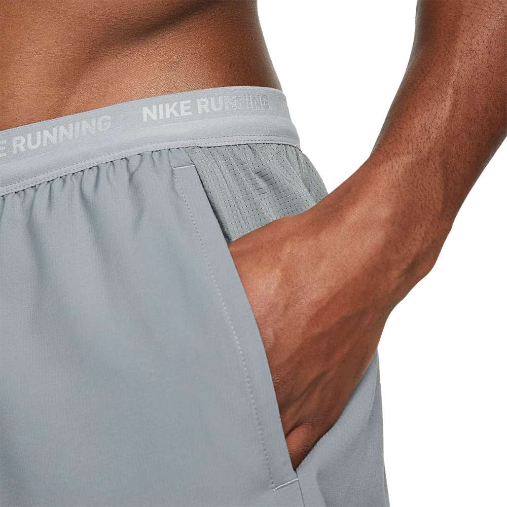 Nike Mens Df Stride 2In1 7 Shrt Shorts in Grey Color