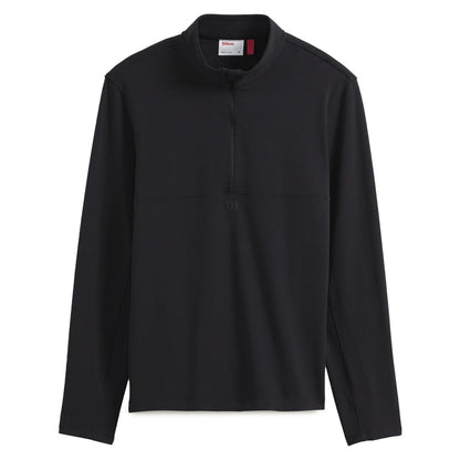 Wilson Mens Elevate Perf 1/2 Zip Tops in Black Color
