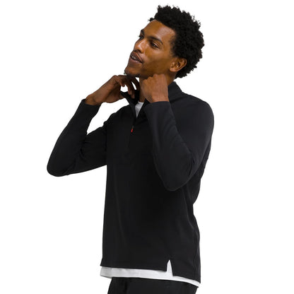 Wilson Mens Elevate Perf 1/2 Zip Tops in Black Color