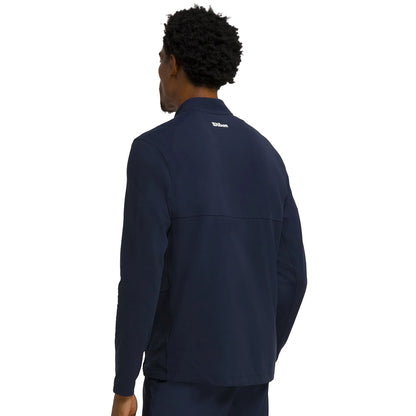 Wilson Mens Elevate Perf 1/2 Zip Tops in Blue Color