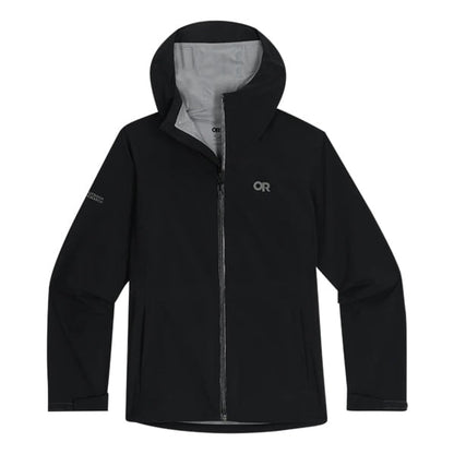 Outdoor Research Womens Stratoburst Rain Jktst Shells in Black Color