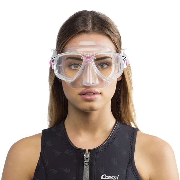 Cressi Marea Mask Scuba Goggles in Pink Color