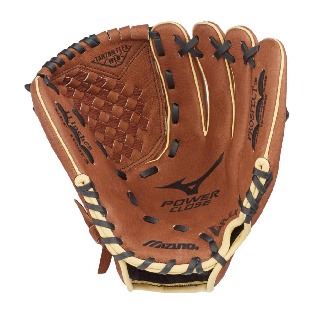 Mizuno Kids 11.00 Prospect Glove Baseball Gloves in Brown Color