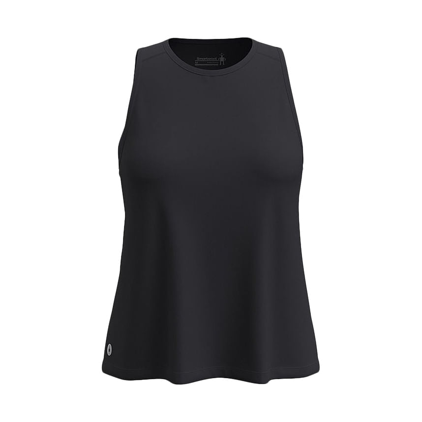 Smartwool Womens Active Ul High Neck Ta Tops in Black Color