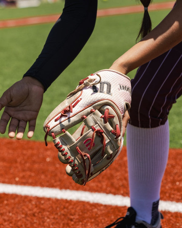 Wilson Softball Glove being used