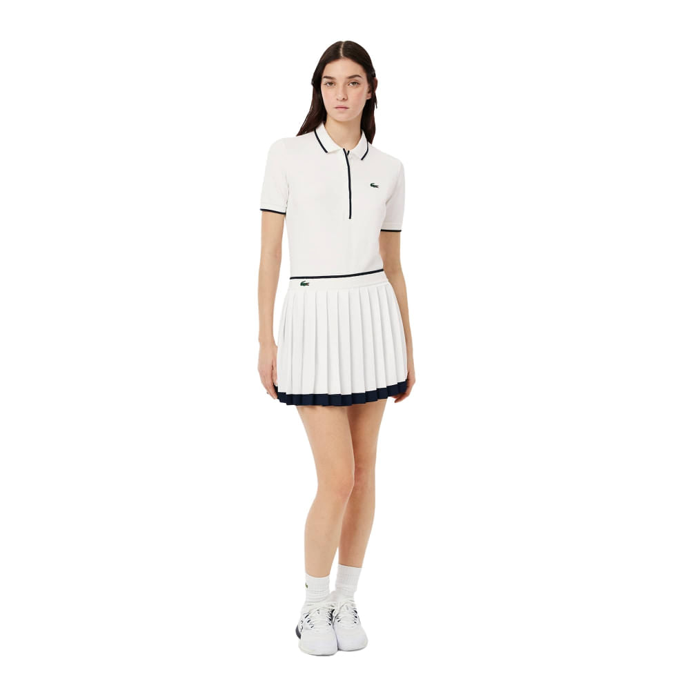 LACOSTE HERITAGE SKORT | HIF-WHITE