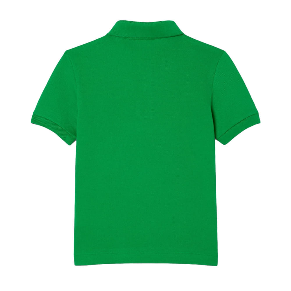 Lacoste Kids Pique Polo Tops in Green Color