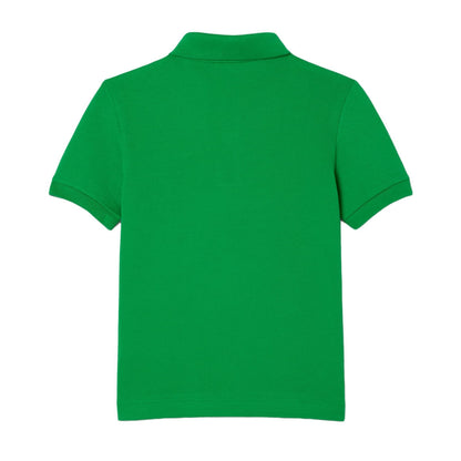 Lacoste Kids Pique Polo Tops in Green Color