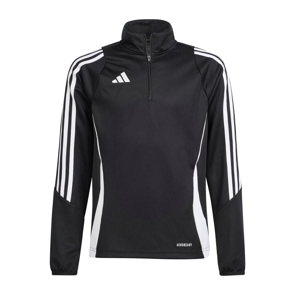 TIRO24 1/4 ZIP TRN TOP | BLACK/WHIT