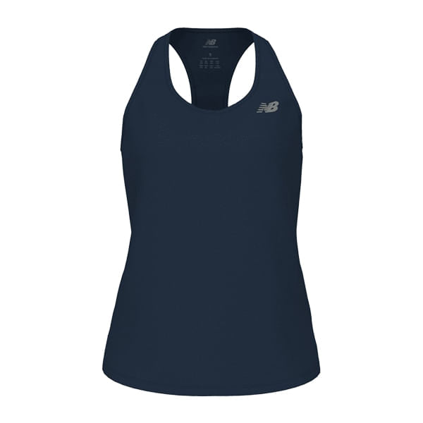 New Balance Womens Athletics Tank Tops in Blue Color