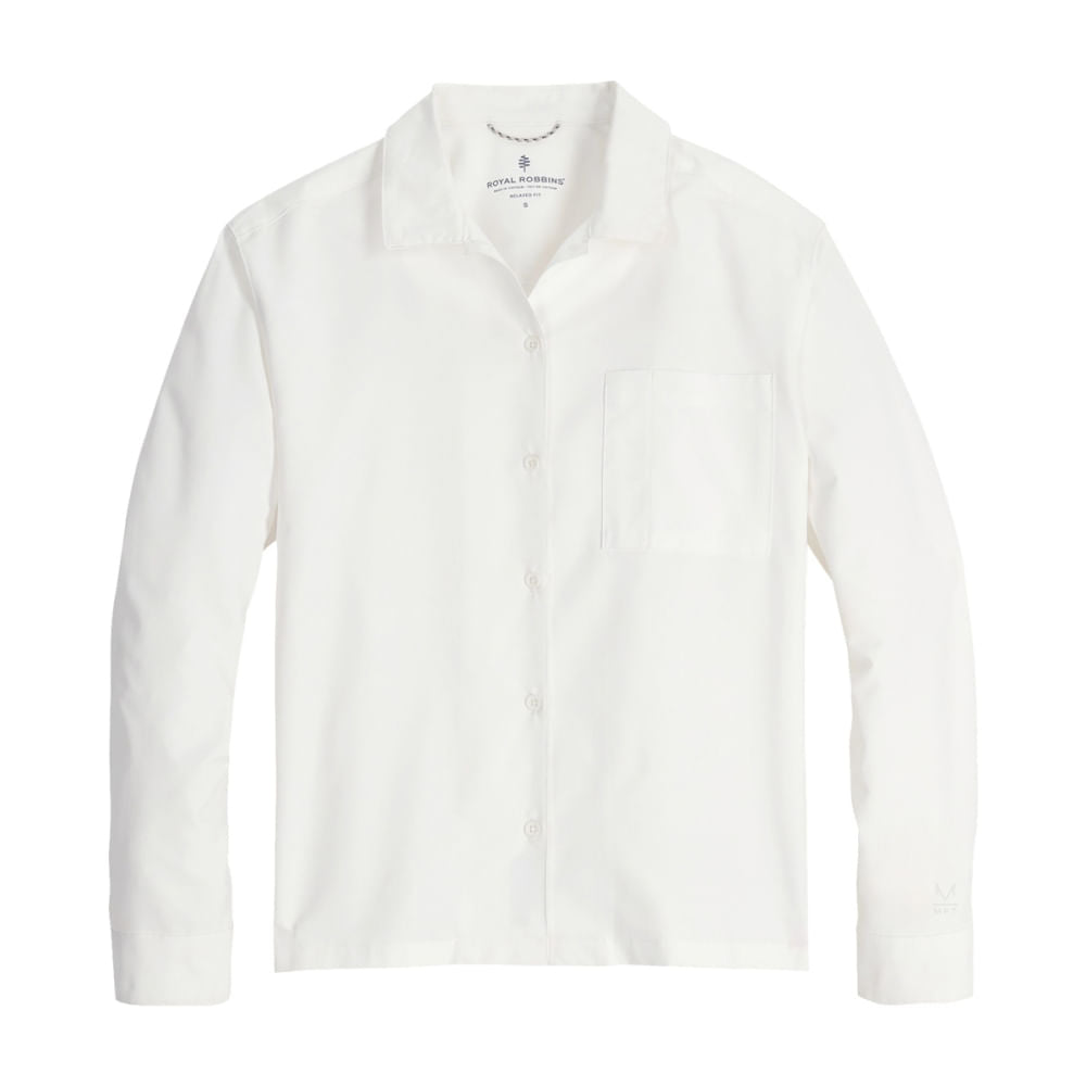 Royal Robbins Womens Expedition 111 Ls Tops in White Color