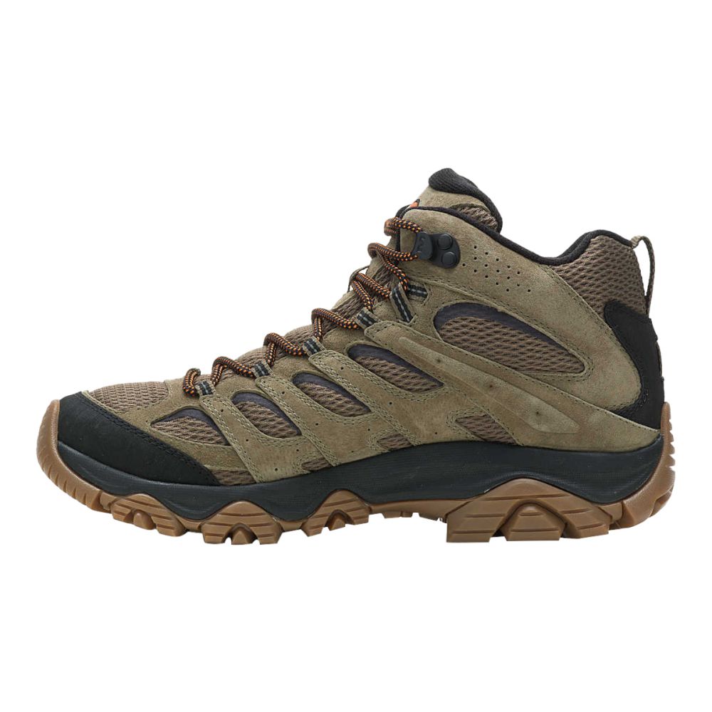 Merrell Mens Moab 3 Mid Wp W Boots in Green Color