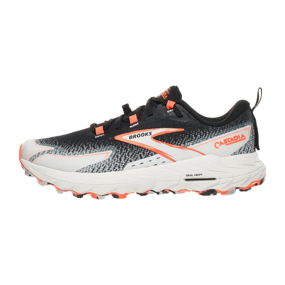 Brooks Womens Cascadia 18 Trail Running Shoes in Grey Color