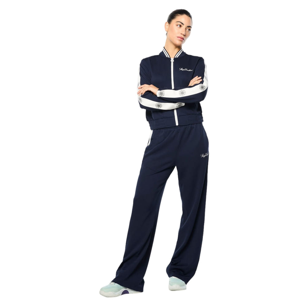 Sergio Tacchini Womens Bussola Track Jacket Zip-Ups in Blue Color