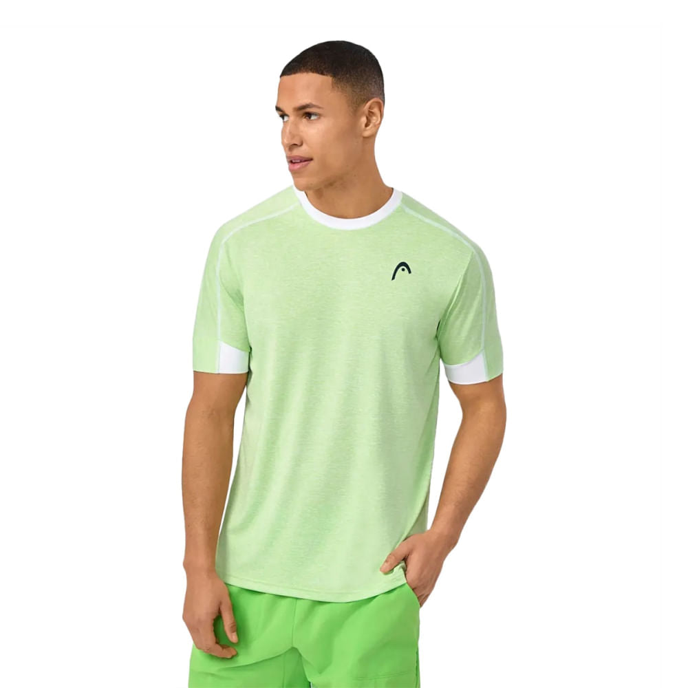 Head Mens Play Tech T-Shirt Men Tops in Green Color