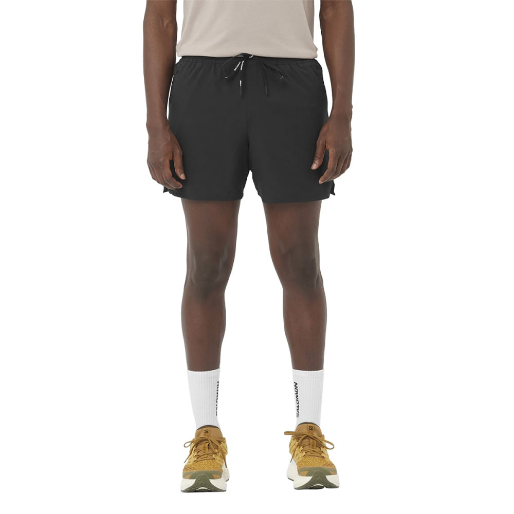 Salomon Mens Shkout Core Shorts - 5In | DEEP BLACK – Paragon Sports