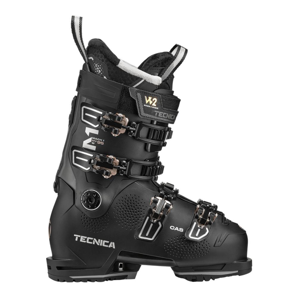 Tecnica Womens Mach1 Mv 95W 25/26 Ski Boots in Black Color