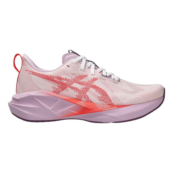 Asics Womens Novablast 5 Shoes | WHITE/CORAL REEF – Paragon Sports