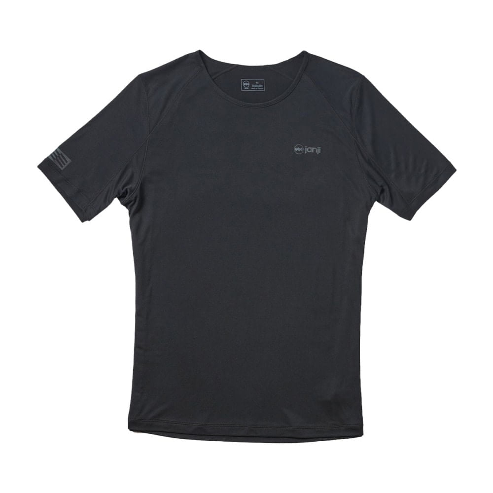 Janji Mens Run All Day Tee Tops in Black Color