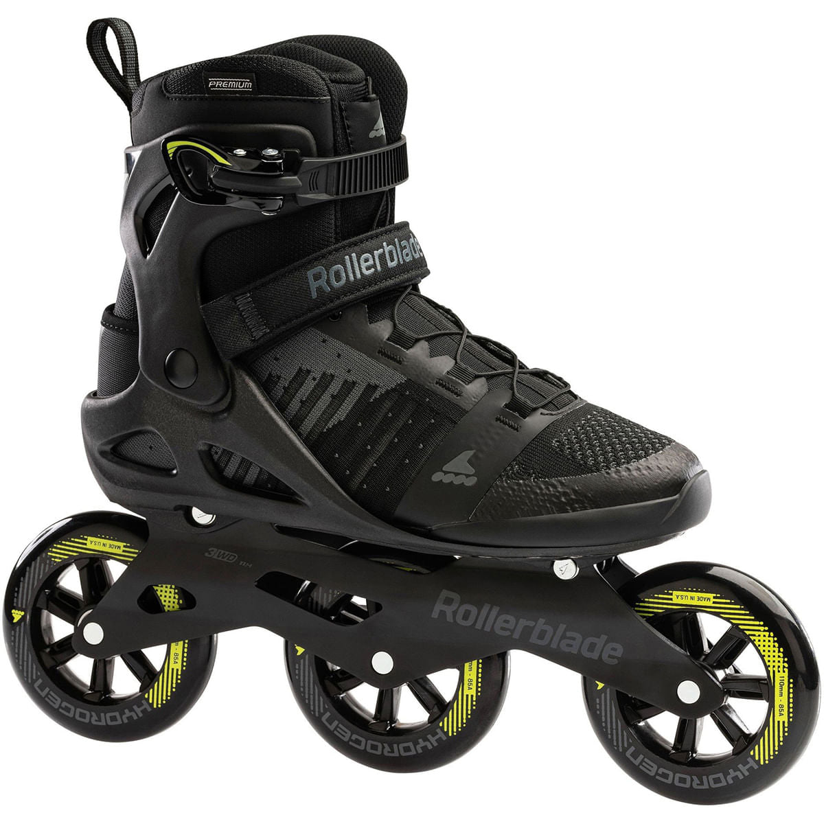 Rollerblade Mens Macroblade 110 3Wd Inline Skates in Black Color