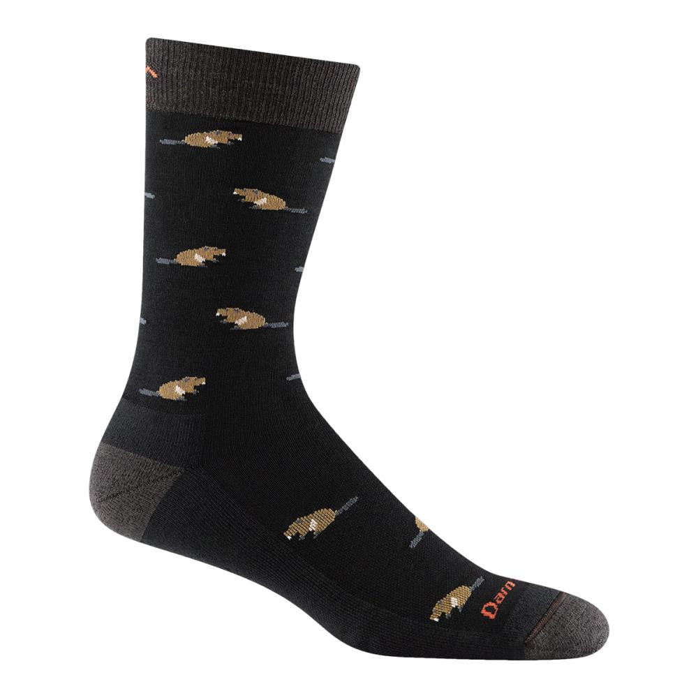 Darn Tough Vermont Mens Sawtooth Light Crew Socks in Black Color