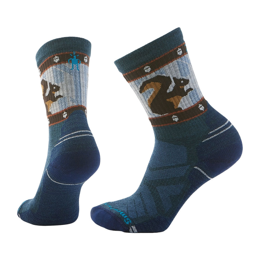 Smartwool Womens Wm'S Hike Squirrely Ligh Socks in Blue Color