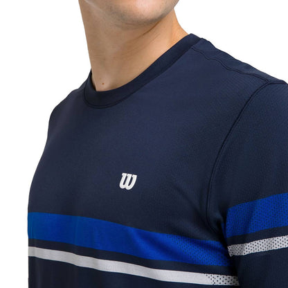 Wilson Mens All Seasons Tee Tops in Blue Color