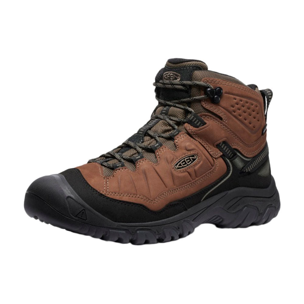 Keen Mens Targhee IV Mid Wp Wide Boots in Brown Color
