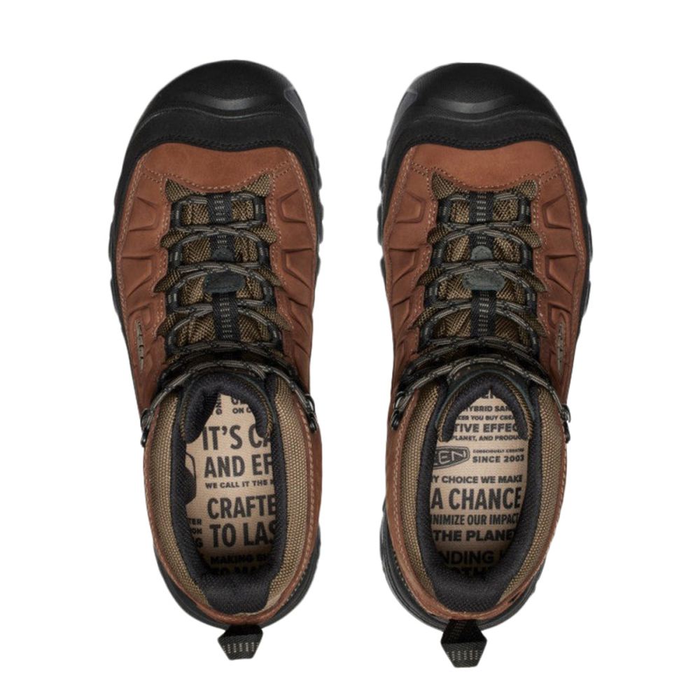 Keen Mens Targhee IV Mid Wp Wide Boots in Brown Color