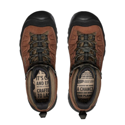 Keen Mens Targhee IV Mid Wp Wide Boots in Brown Color