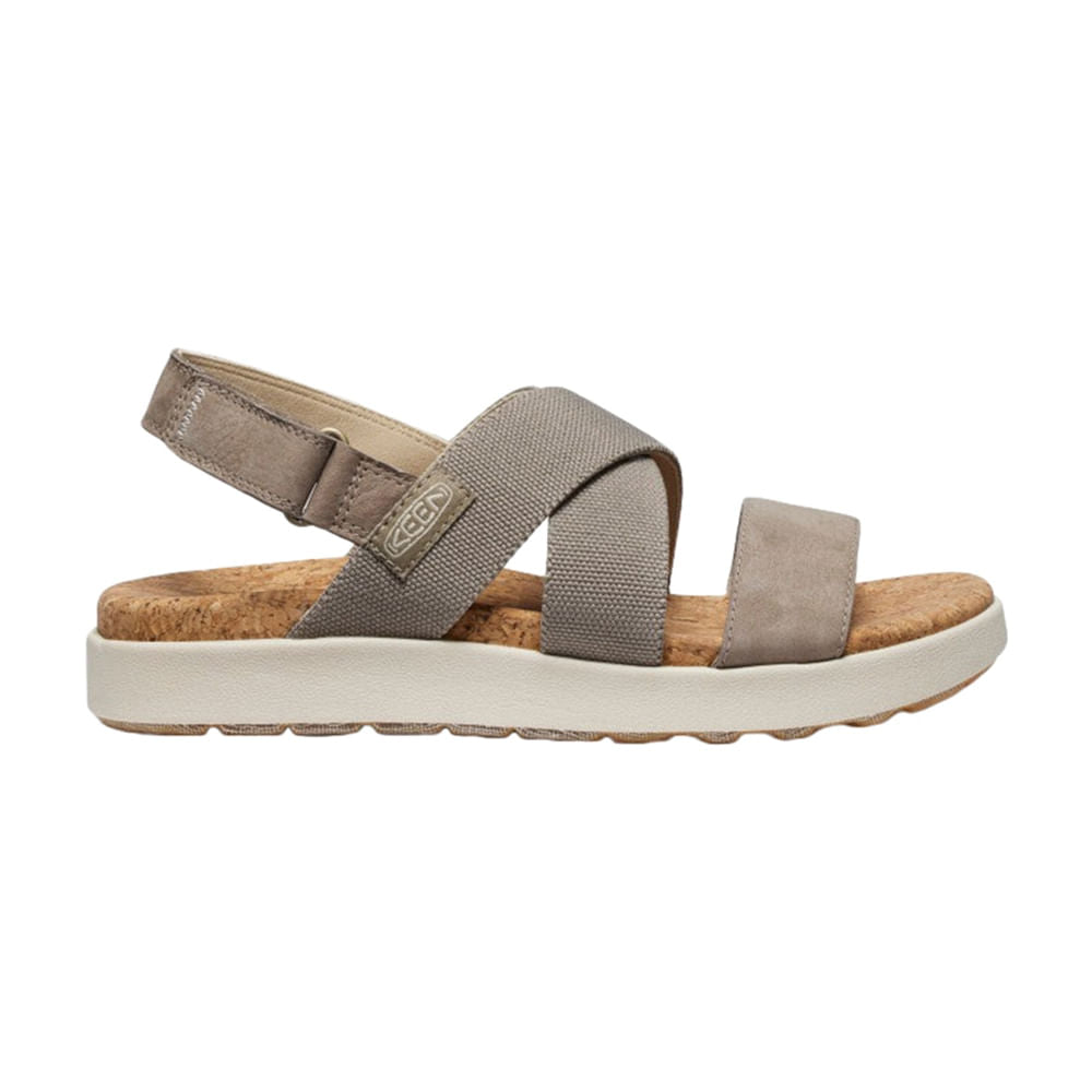 Keen Womens Elle Criss Cross Sandals in Khaki Color