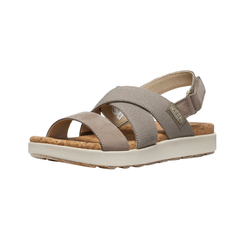 Keen Womens Elle Criss Cross Sandals in Khaki Color