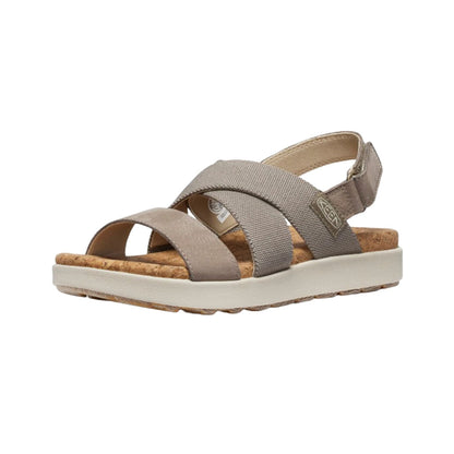 Keen Womens Elle Criss Cross Sandals in Khaki Color