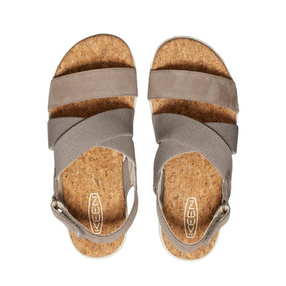 Keen Womens Elle Criss Cross Sandals in Khaki Color