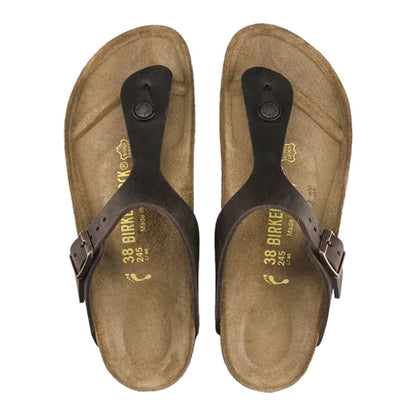 Birkenstock Womens Gizeh Sandals in Brown Color
