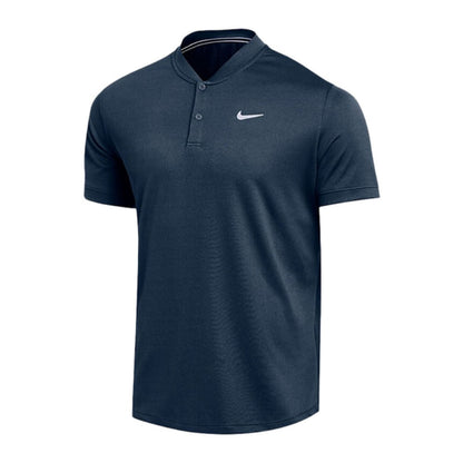 Nike Mens Nkct Df Polo Blade Tops in Blue Color