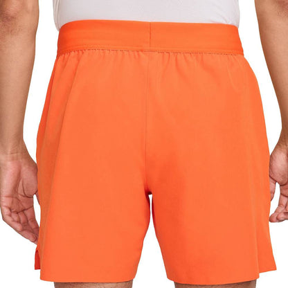 Nike Mens Nikecourt Advantage Shor Shorts in Orange Color