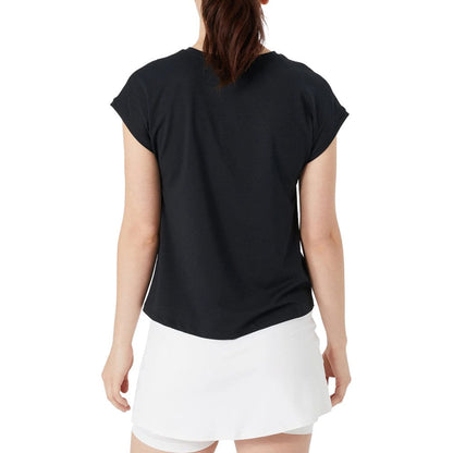 Nike Womens Team Victory Top short sleeve Tops in Black Color